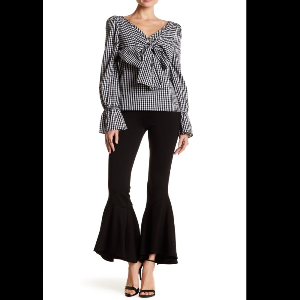 Black flare pants